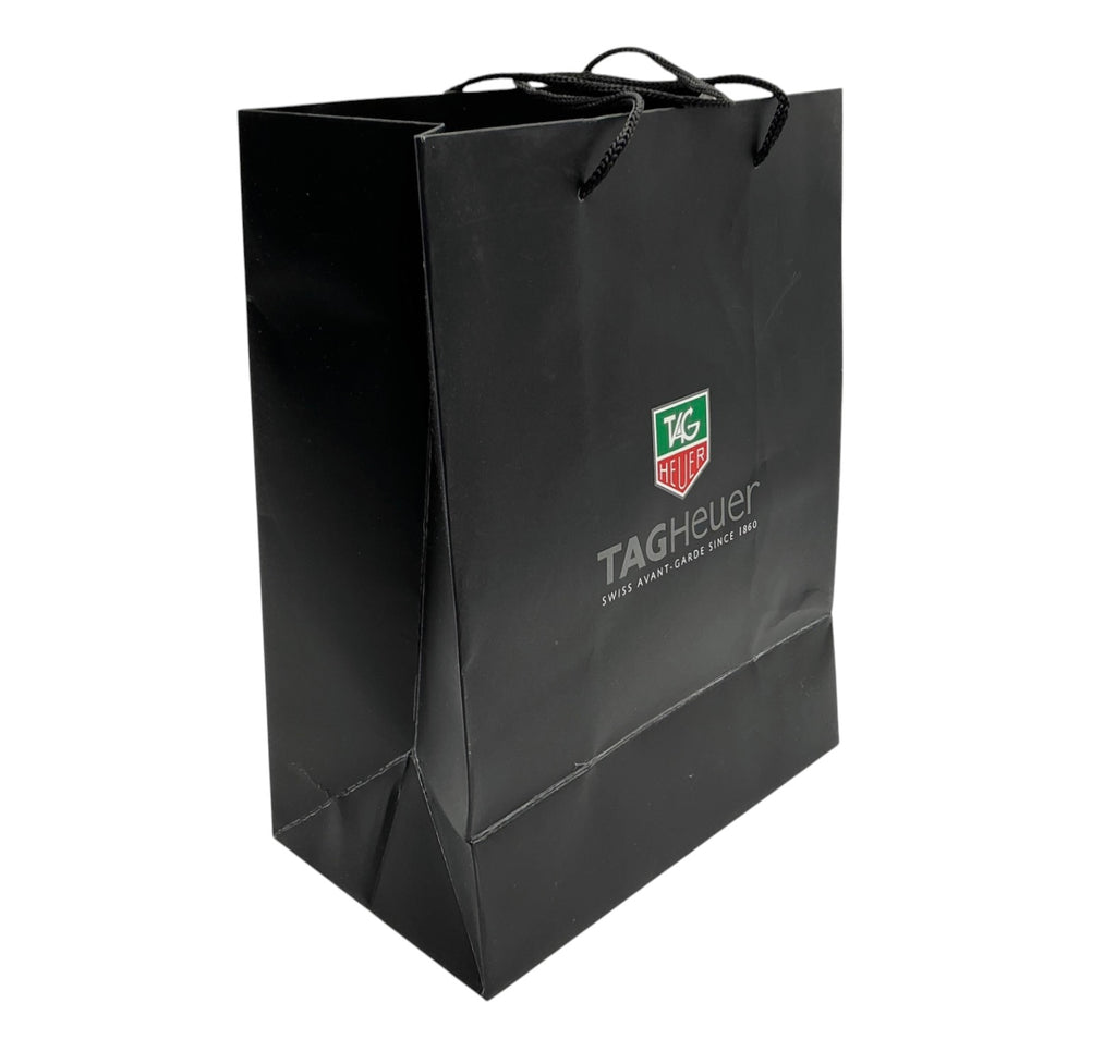 Genuine TAG Heuer OEM Black Boutique Bag – Lace Handles (2008–2013) 27×20.5×12cm