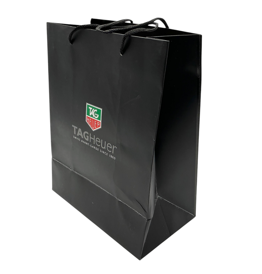Genuine TAG Heuer OEM Black Boutique Bag – Lace Handles (2008–2013) 27×20.5×12cm