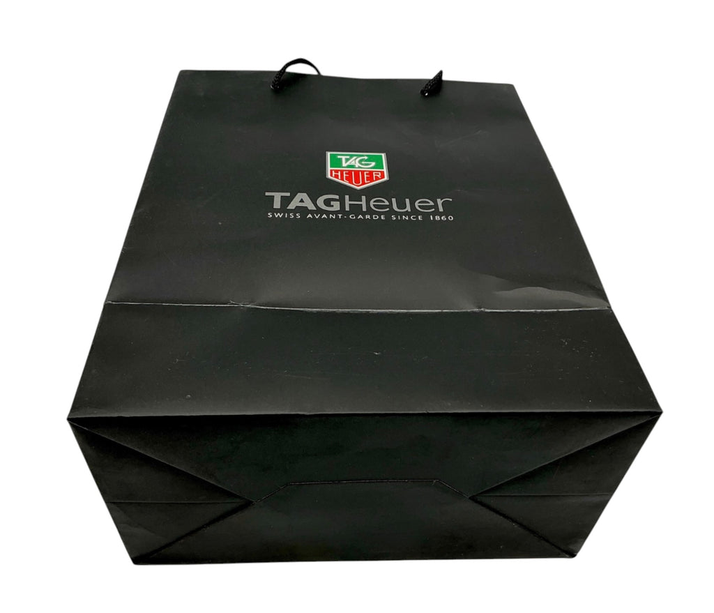 Genuine TAG Heuer OEM Black Boutique Bag – Lace Handles (2008–2013) 27×20.5×12cm