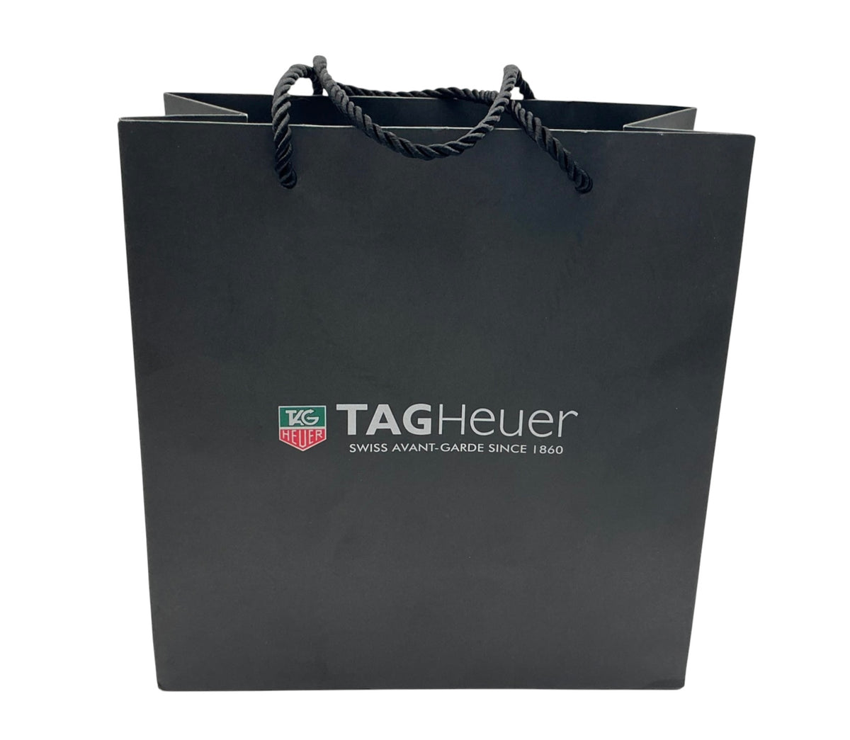 Genuine TAG Heuer OEM Matte Grey Boutique Bag – Rope Handles (Mid‑2010s) 23.5×23×11cm