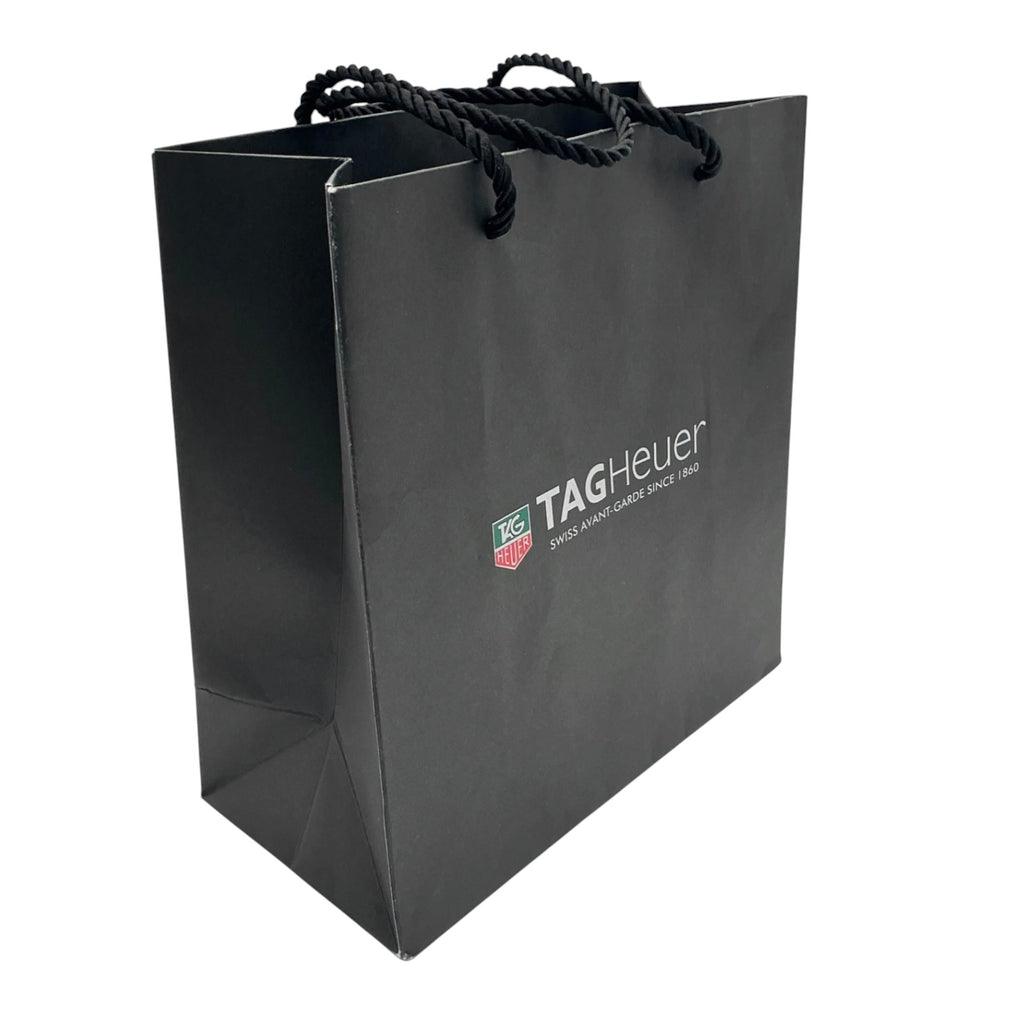 Genuine TAG Heuer OEM Matte Grey Boutique Bag – Rope Handles (Mid‑2010s) 23.5×23×11cm
