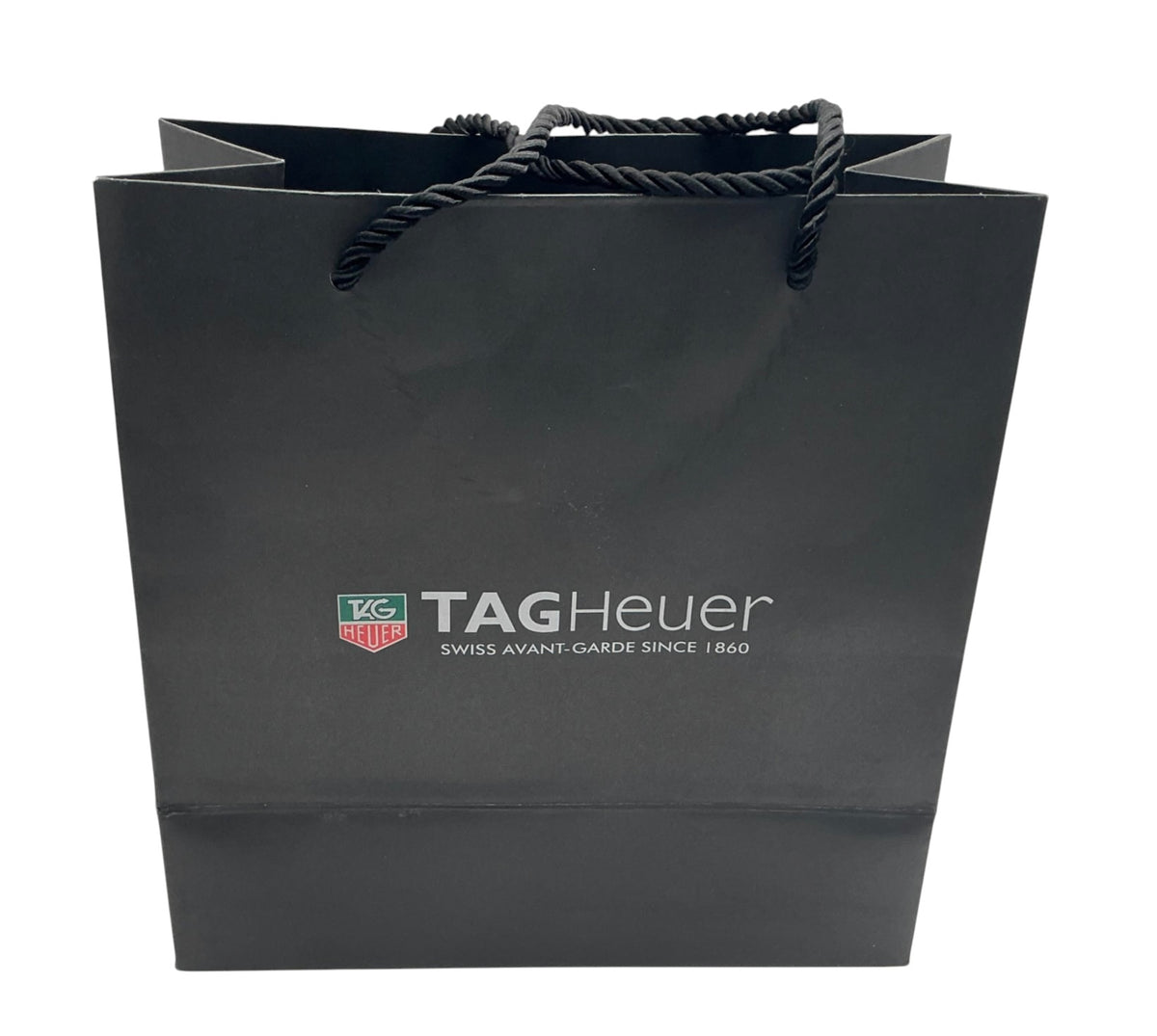 Genuine TAG Heuer OEM Matte Grey Boutique Bag – Rope Handles (Mid‑2010s) 23.5×23×11cm