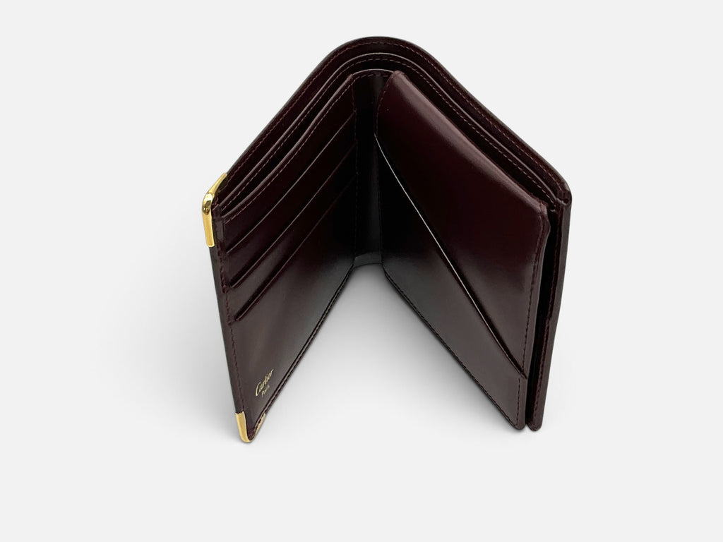 Cartier Must de Cartier Bi-Fold Card Holder – 9 Card Slot Ref L3000718 – Full Set – UNUSED – RARE DISCONTINUED COLOUR