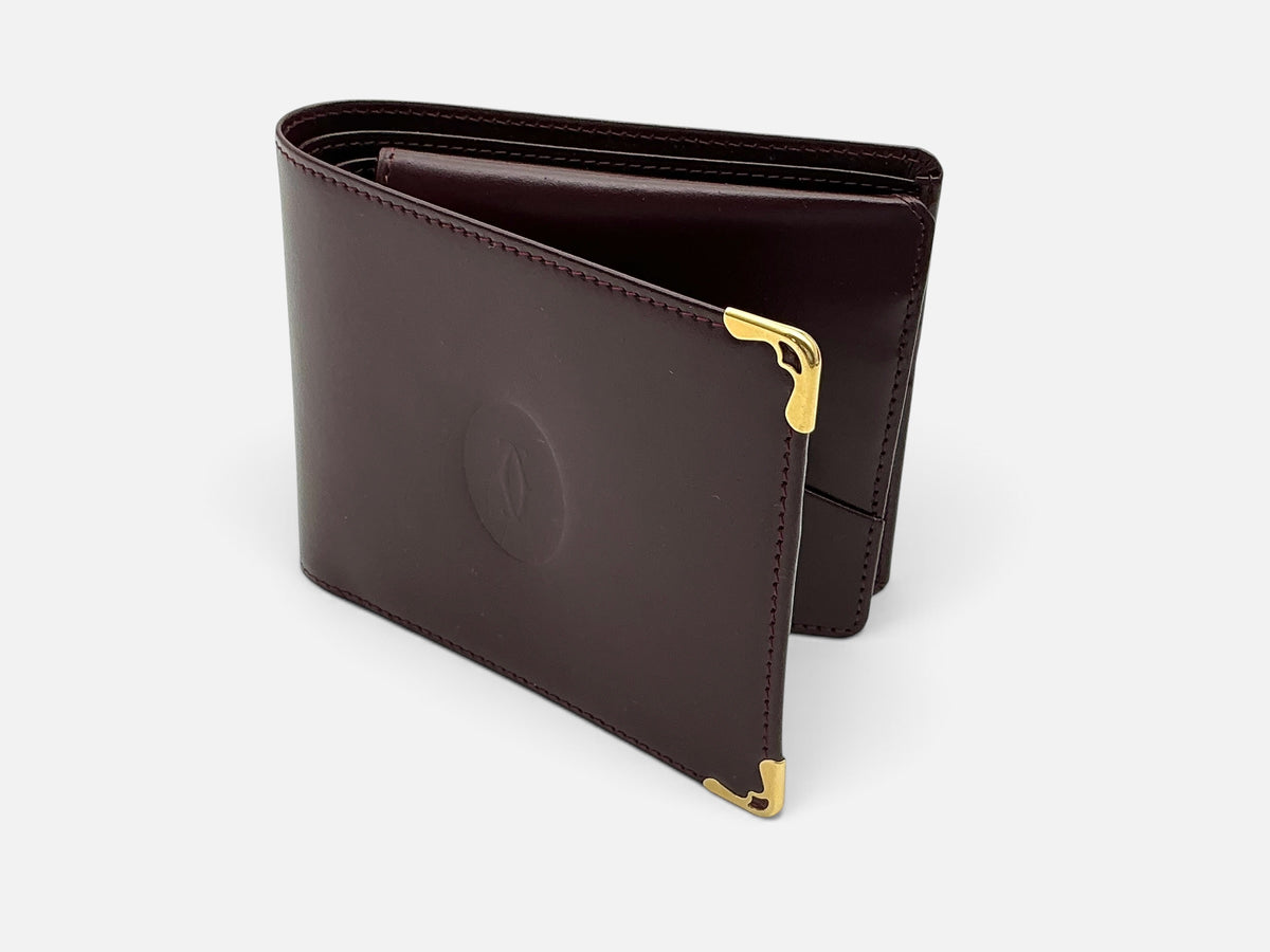 Cartier Must de Cartier Bi-Fold Card Holder – 9 Card Slot Ref L3000718 – Full Set – UNUSED – RARE DISCONTINUED COLOUR