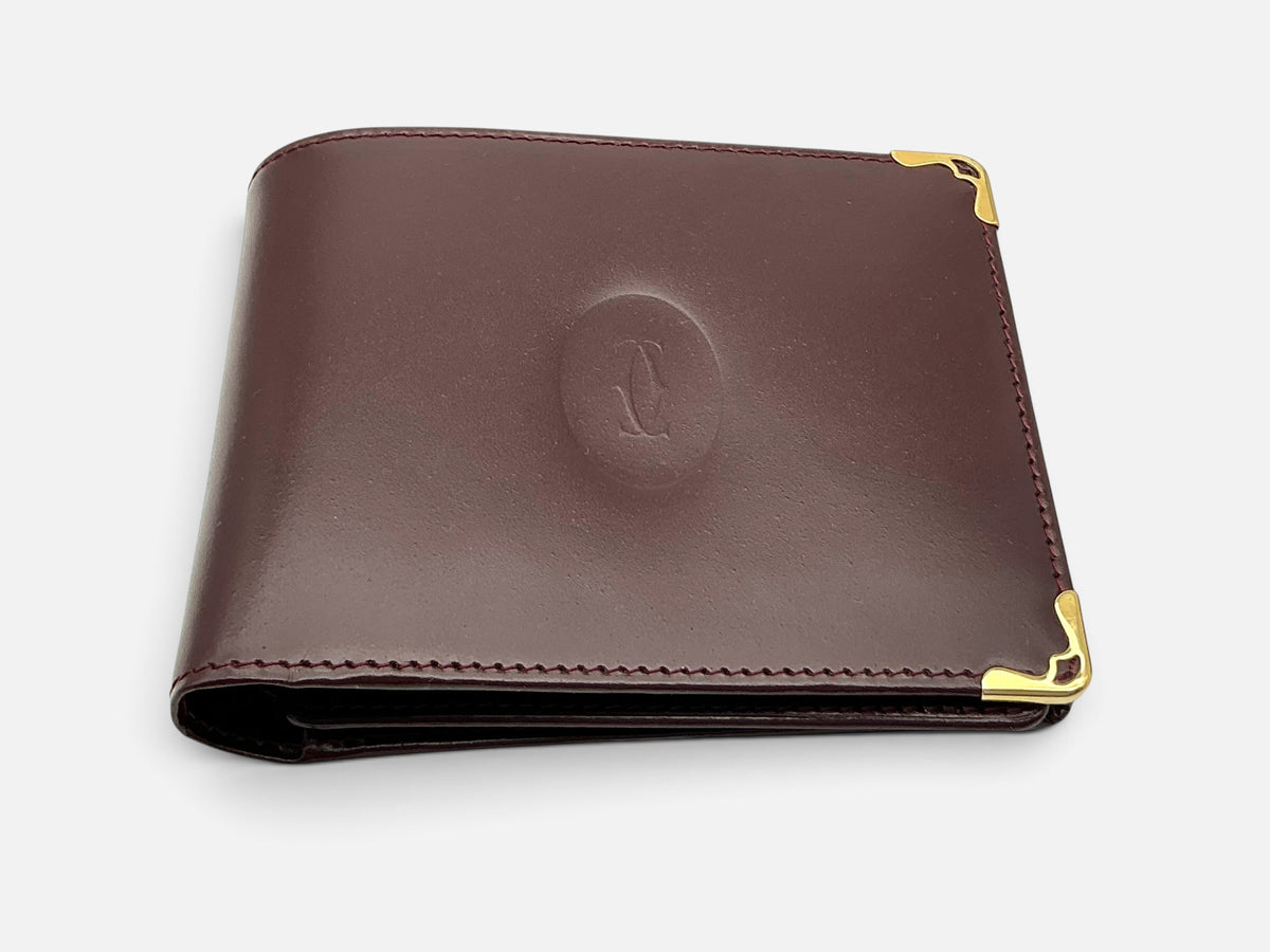 Cartier Must de Cartier Bi-Fold Card Holder – 9 Card Slot Ref L3000718 – Full Set – UNUSED – RARE DISCONTINUED COLOUR