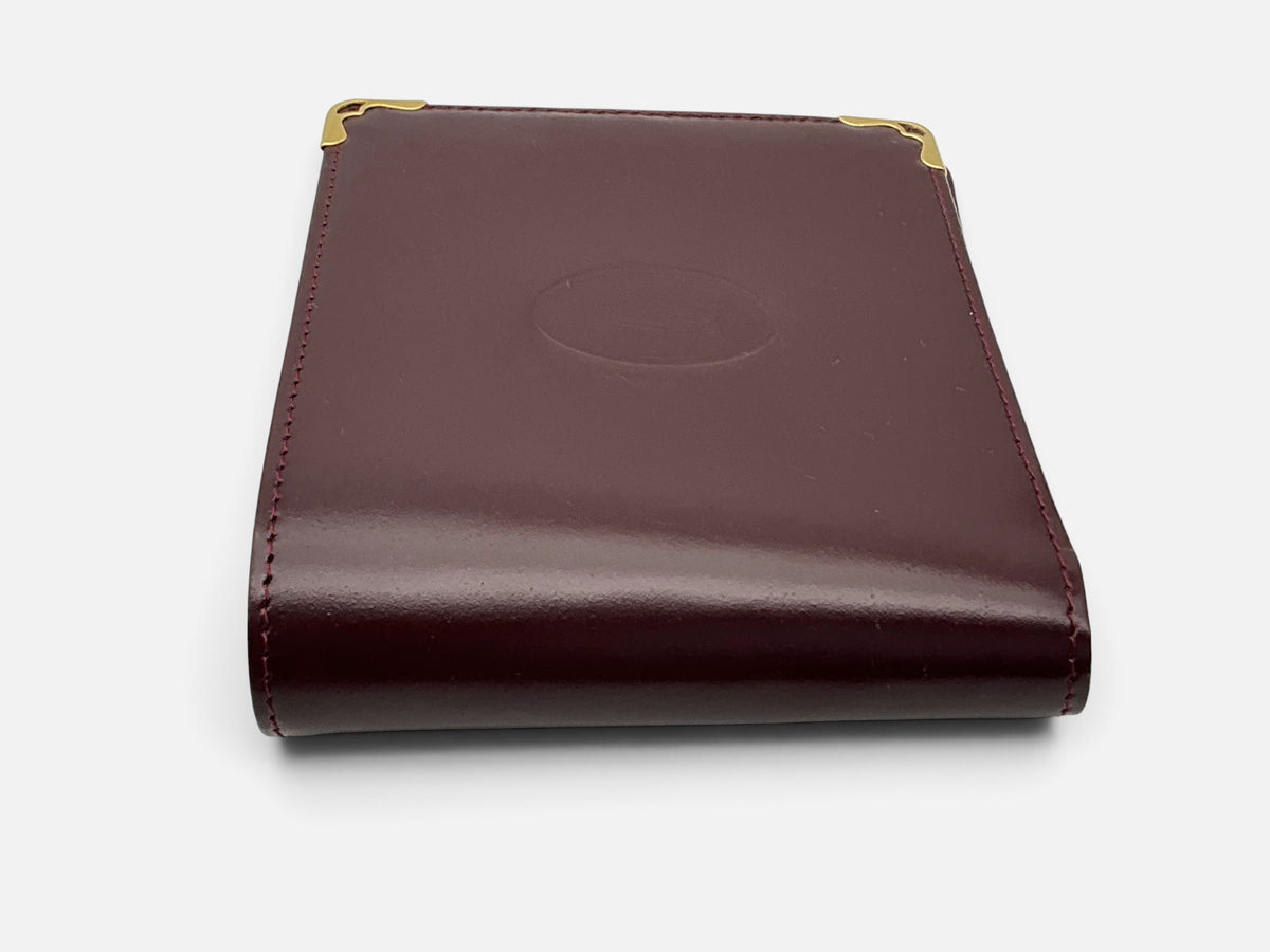 Cartier Must de Cartier Bi-Fold Card Holder – 9 Card Slot Ref L3000718 – Full Set – UNUSED – RARE DISCONTINUED COLOUR