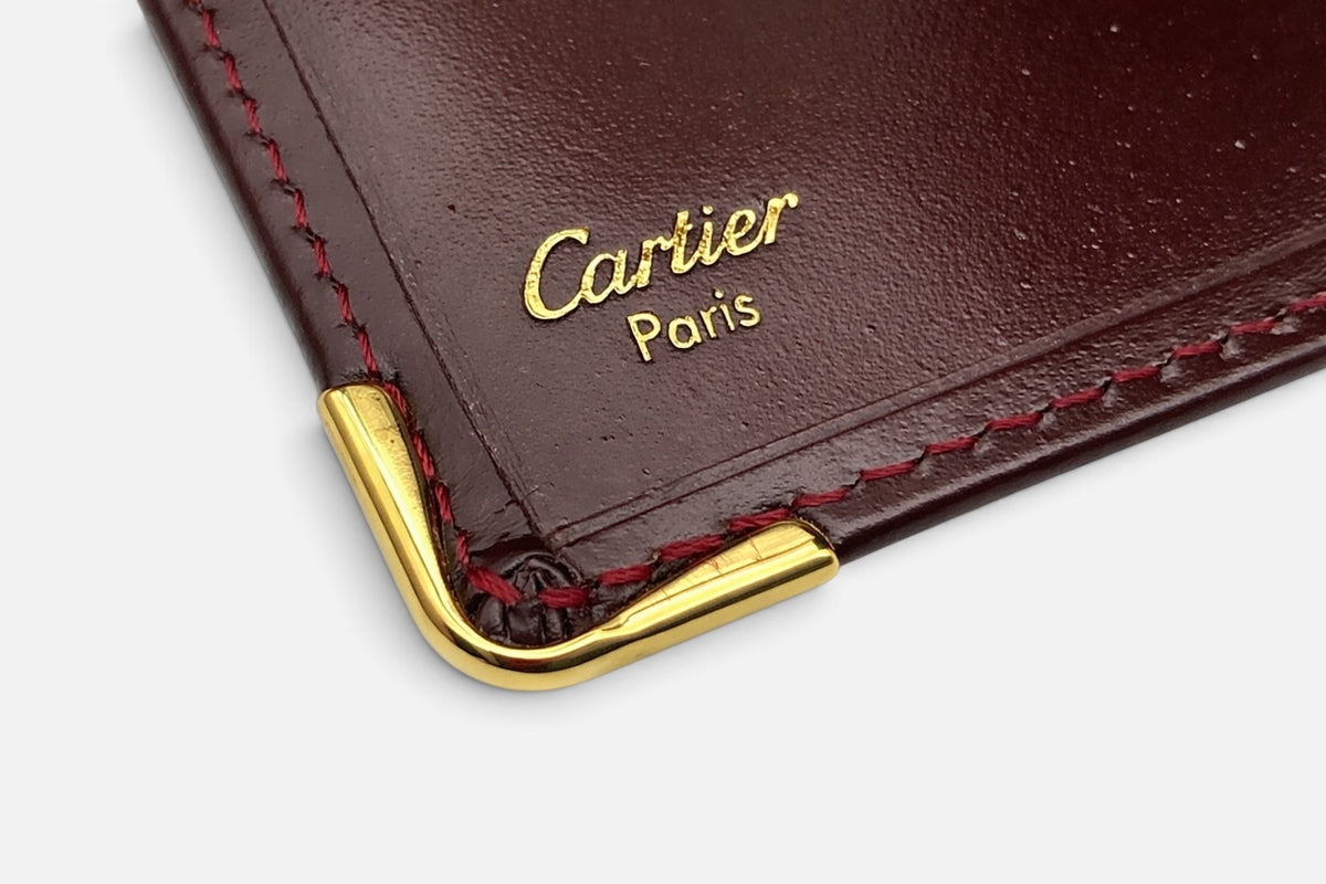 Cartier Must de Cartier Bi-Fold Card Holder – 9 Card Slot Ref L3000718 – Full Set – UNUSED – RARE DISCONTINUED COLOUR