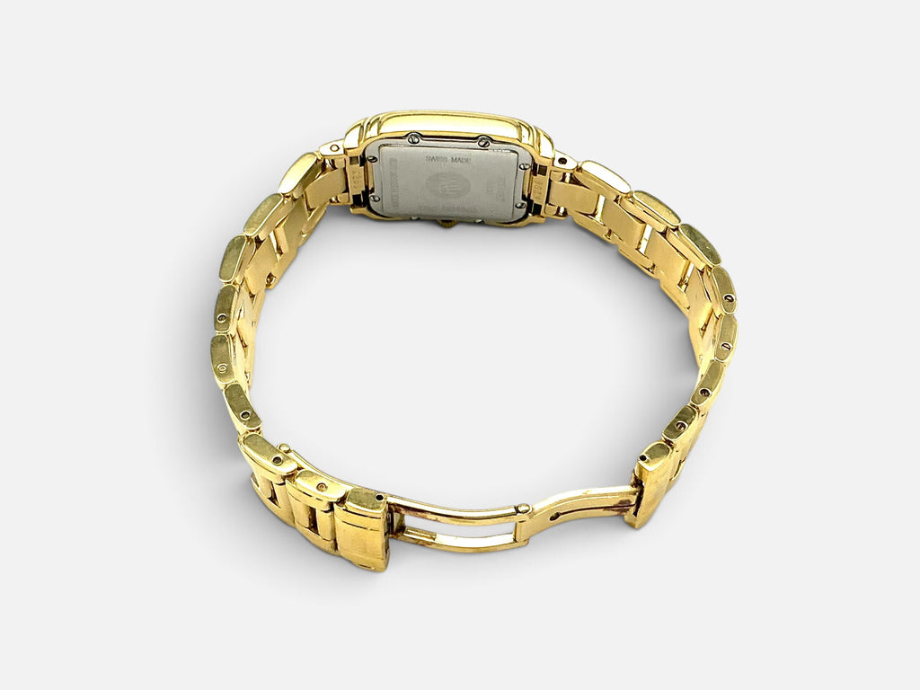 Ladies Raymond Weil Saxo 9910 Swiss ETA Quartz Watch • 6 Jewel • Gold Plated • 25×20mm