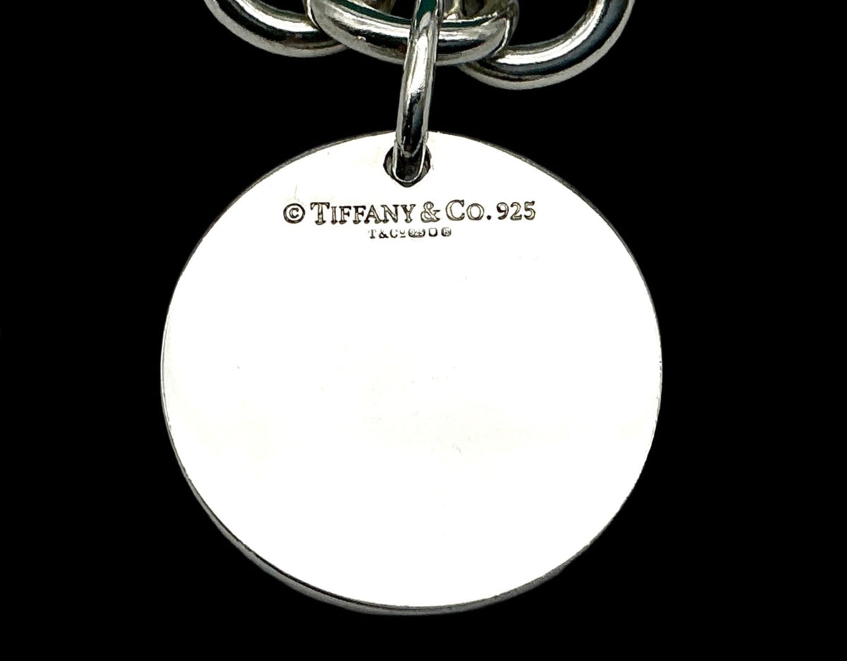 Tiffany & Co 70g Rolo Chain • Rare Round RTT Pendant • 40.5cm Unisex
