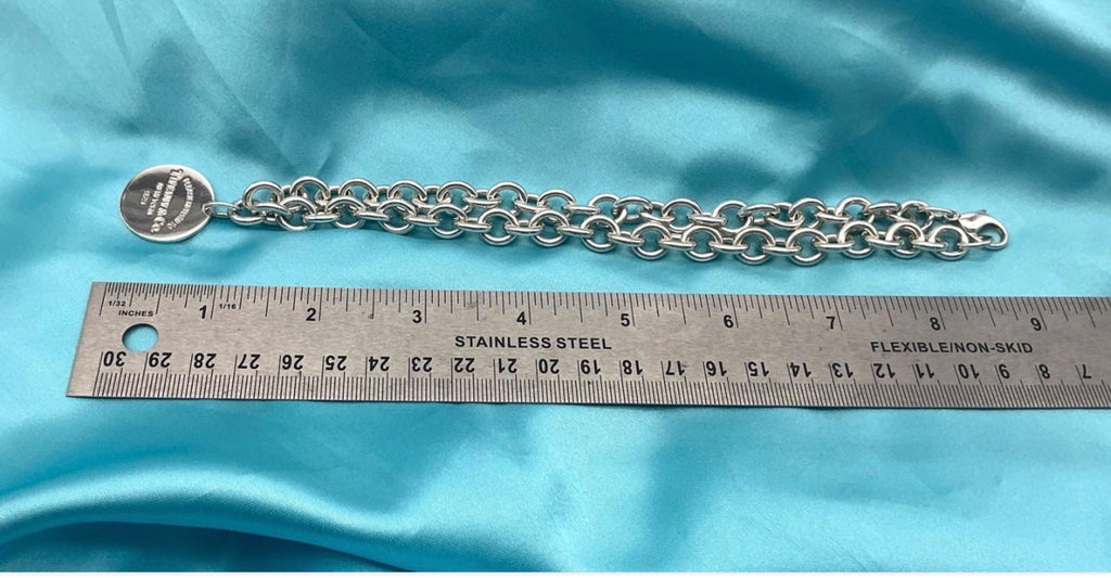 Tiffany & Co 70g Rolo Chain • Rare Round RTT Pendant • 40.5cm Unisex
