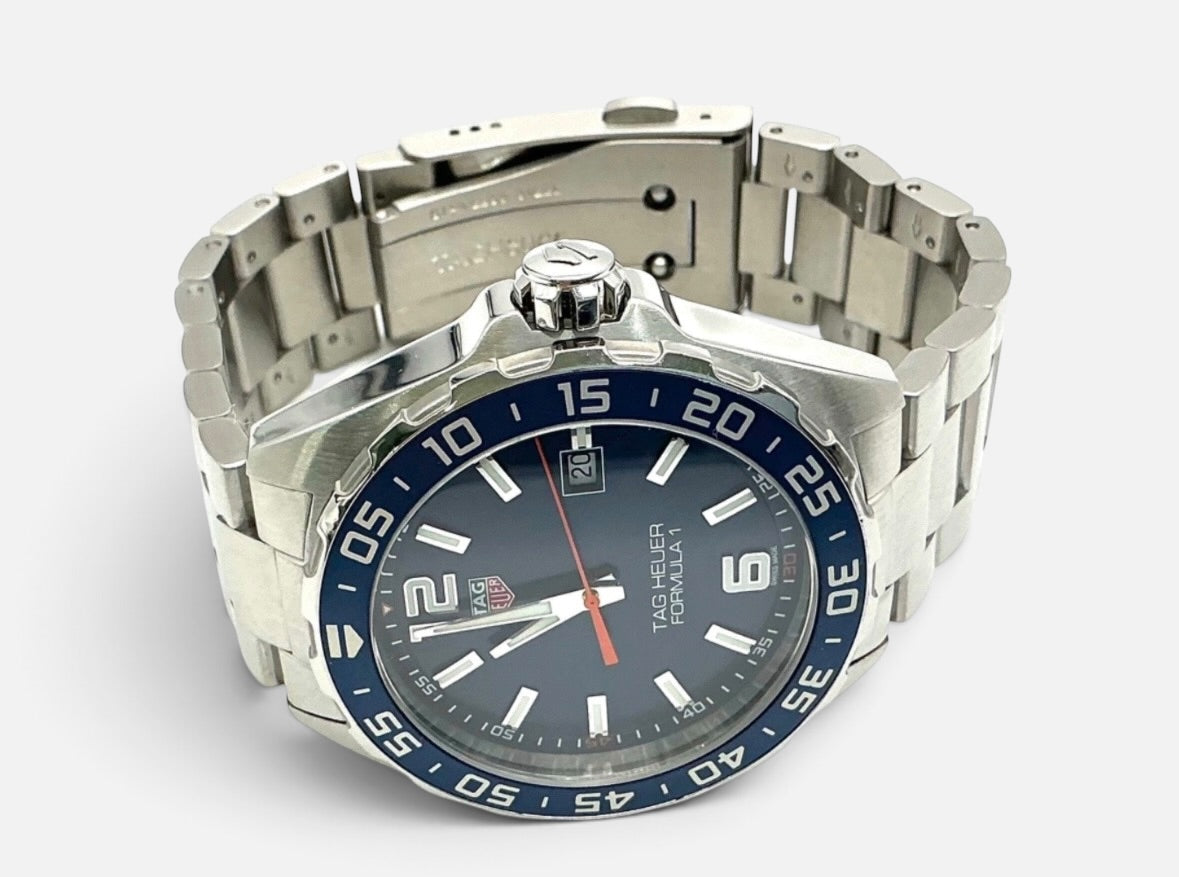TAG Heuer Formula 1 WAZ1010.BA0842 – Gentleman’s Wrist Watch – Full Set – 43mm Blue Sunray Dial – Excellent Condition
