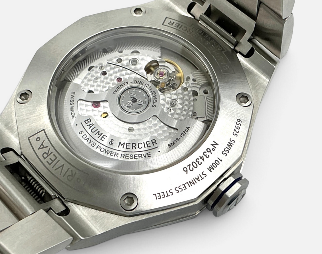 Baume & Mercier Riviera Baumatic 10616 Gentleman’s Watch – Stainless Steel & Blue Dial 42mm – Ex‑Display