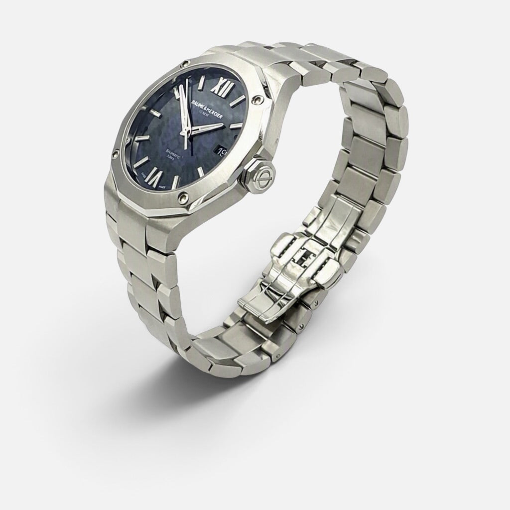 Baume & Mercier Riviera Baumatic 10616 Gentleman’s Watch – Stainless Steel & Blue Dial 42mm – Ex‑Display