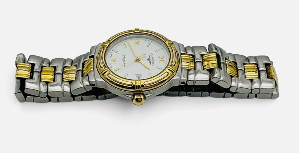 Vintage Ladies Longines Flagship L5.151.3 Stainless Steel & Gold-Plated Watch 25mm