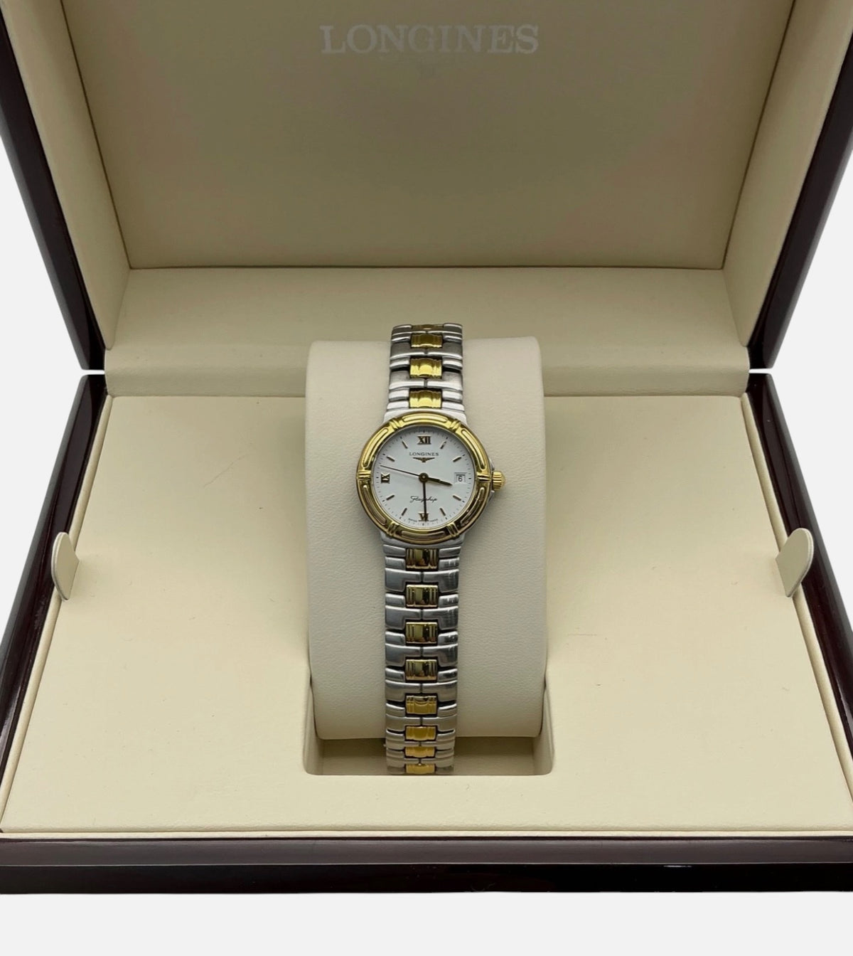 Vintage Ladies Longines Flagship L5.151.3 Stainless Steel & Gold-Plated Watch 25mm