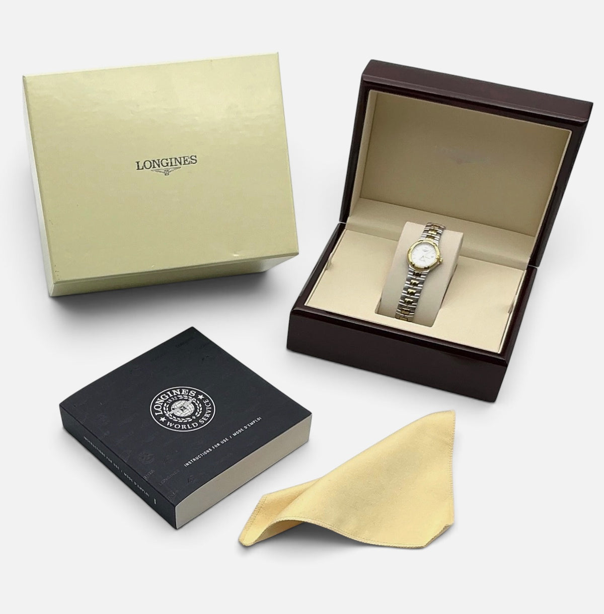 Vintage Ladies Longines Flagship L5.151.3 Stainless Steel & Gold-Plated Watch 25mm