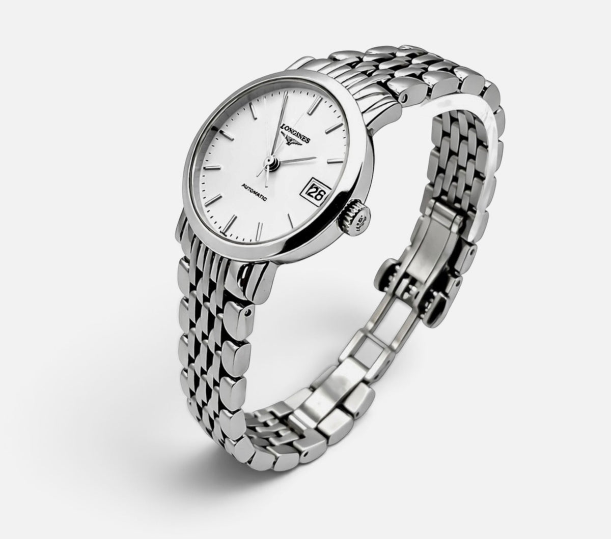 Longines Elegant Collection 25.5mm Ladies Automatic • White Dial • L4.309.4.19.6 • 2023 Full Set