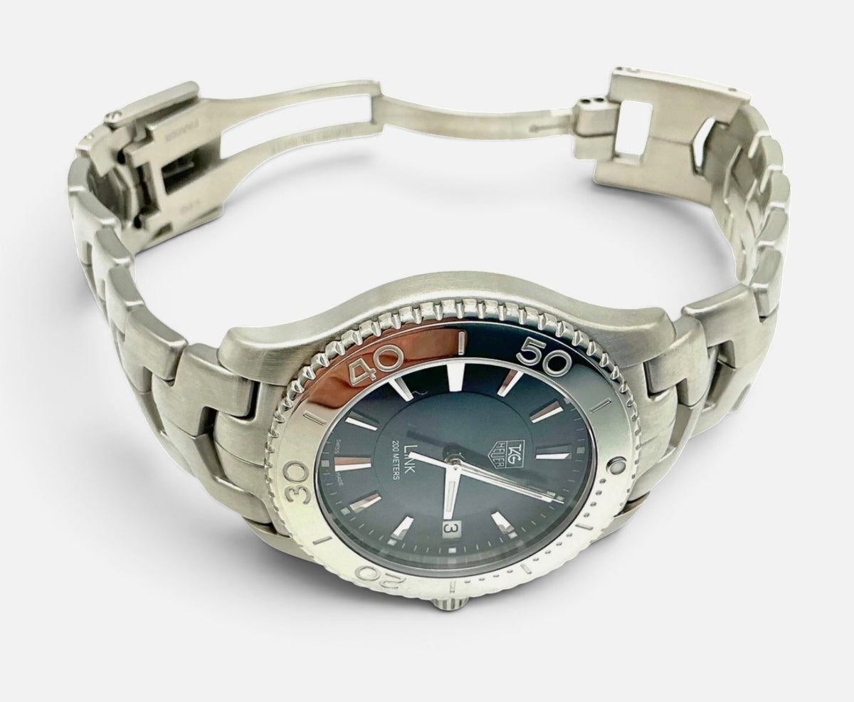 TAG Heuer Link Wristwatch WJ1112-0 • 2010 • 39mm Stainless Steel • Blue Sunray Dial