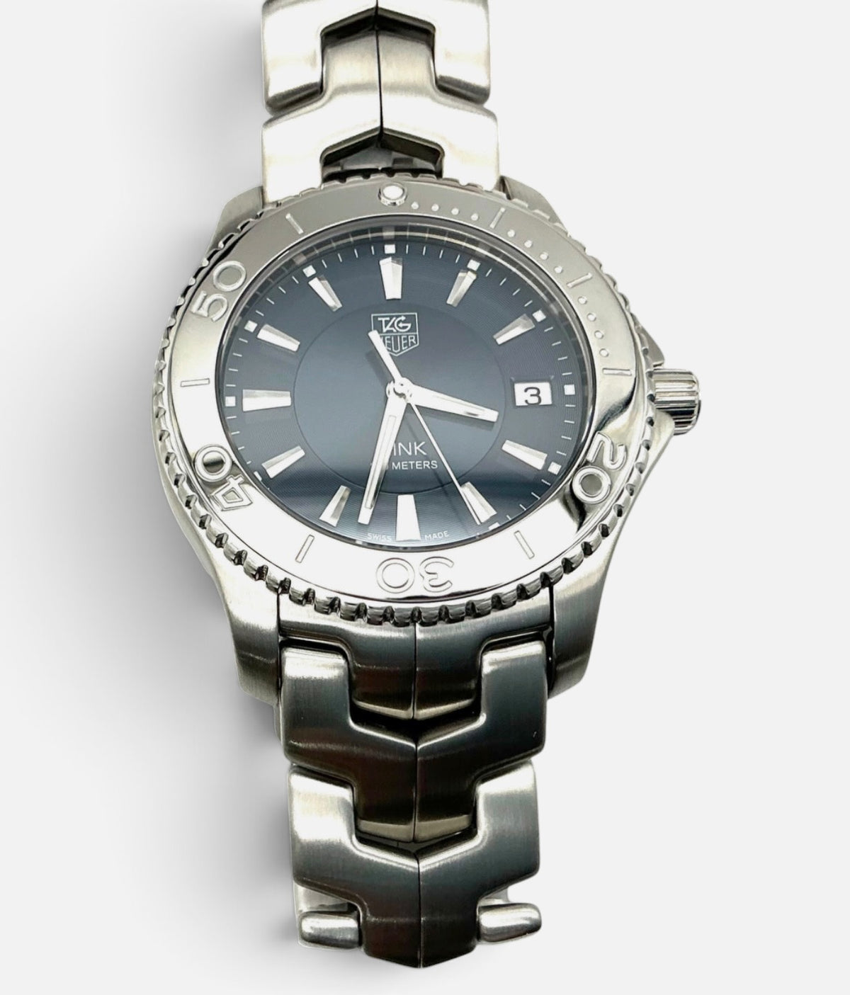 TAG Heuer Link Wristwatch WJ1112-0 • 2010 • 39mm Stainless Steel • Blue Sunray Dial