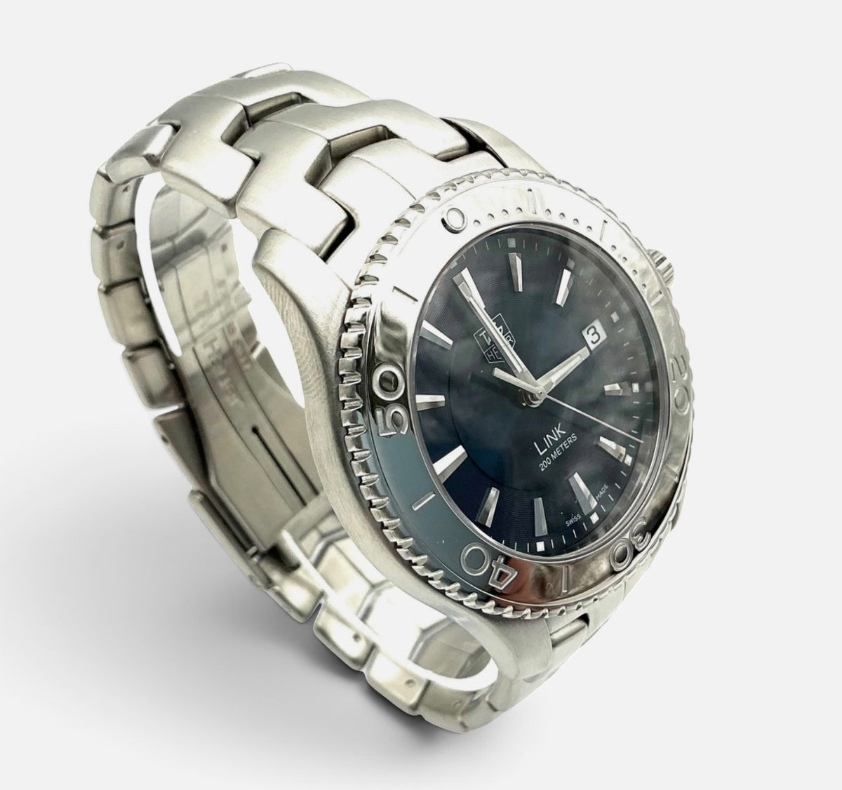TAG Heuer Link Wristwatch WJ1112-0 • 2010 • 39mm Stainless Steel • Blue Sunray Dial