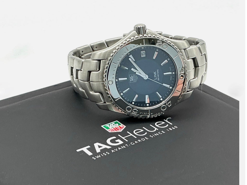 TAG Heuer Link Wristwatch WJ1112-0 • 2010 • 39mm Stainless Steel • Blue Sunray Dial