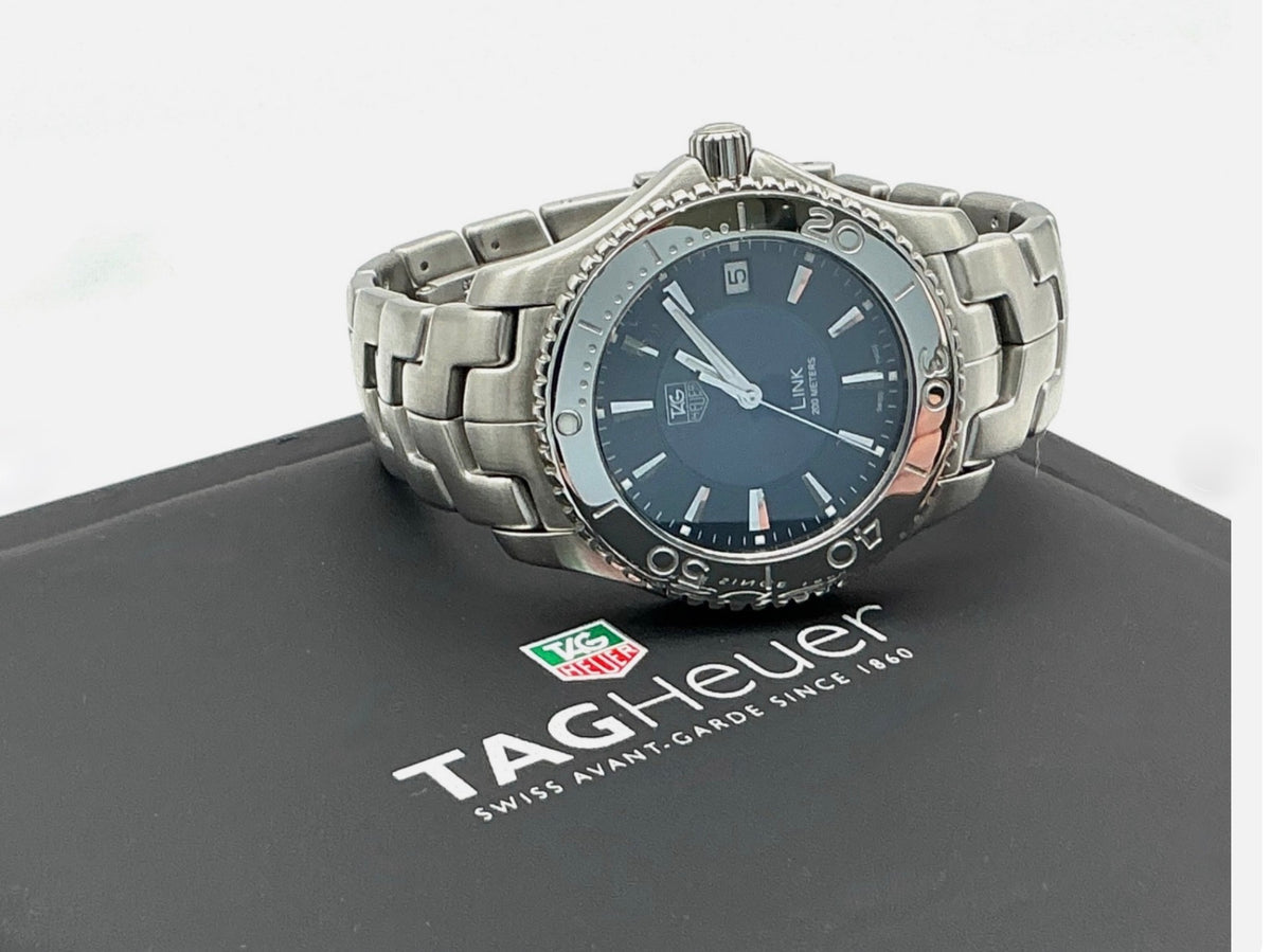 TAG Heuer Link Wristwatch WJ1112-0 • 2010 • 39mm Stainless Steel • Blue Sunray Dial