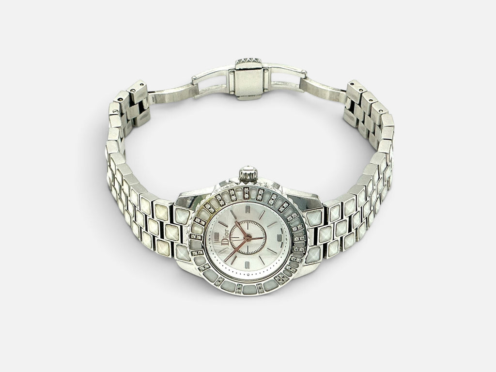 Christian Dior Christal Diamond Bezel White Sapphire Ladies Watch-CD112113 (Vintage)