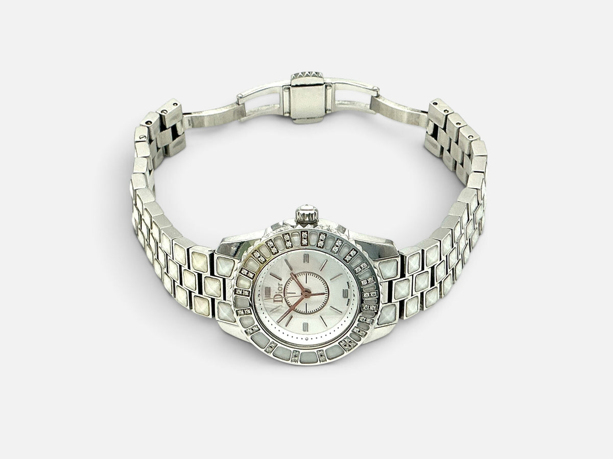 Christian Dior Christal Diamond Bezel White Sapphire Ladies Watch-CD112113 (Vintage)