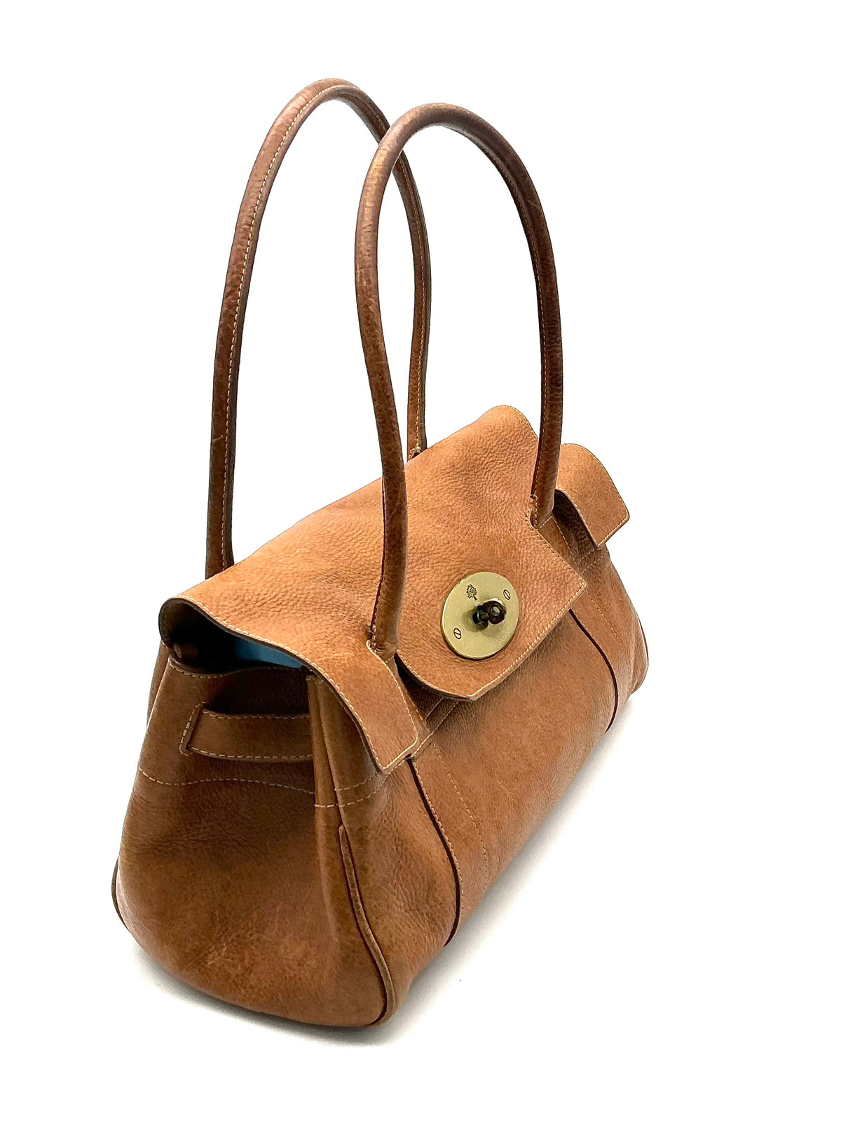 Vintage Mulberry Darwin Leather Structured Boston Bag – Unlined, Made in Turkey (Code 526658)