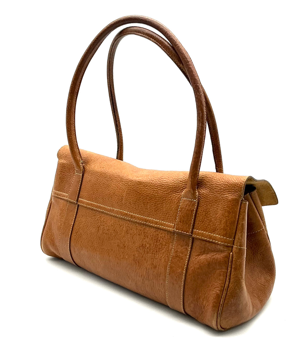 Vintage Mulberry Darwin Leather Structured Boston Bag – Unlined, Made in Turkey (Code 526658)