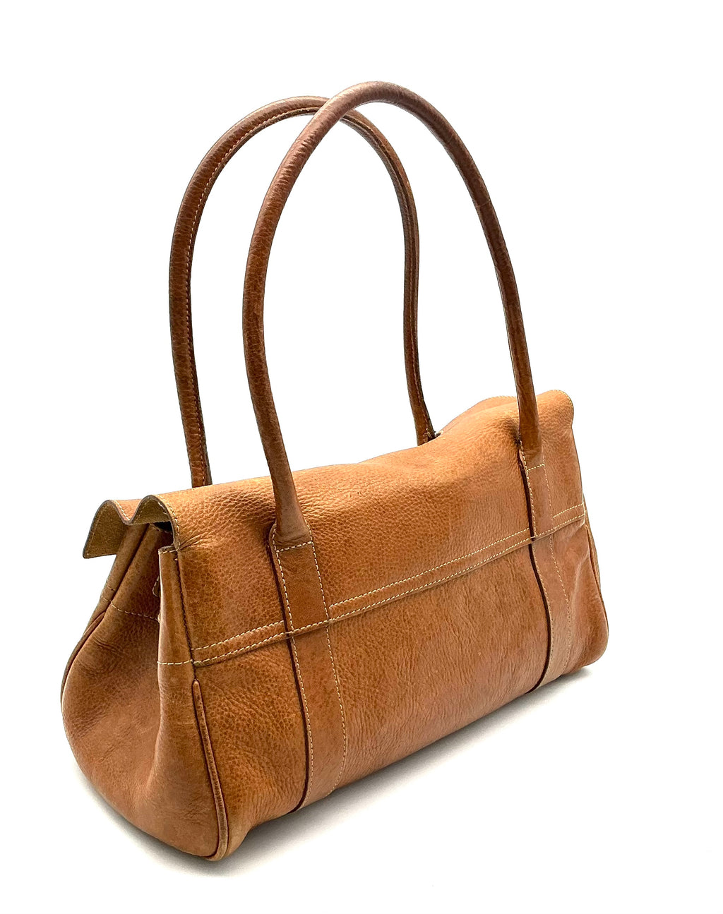 Vintage Mulberry Darwin Leather Structured Boston Bag – Unlined, Made in Turkey (Code 526658)