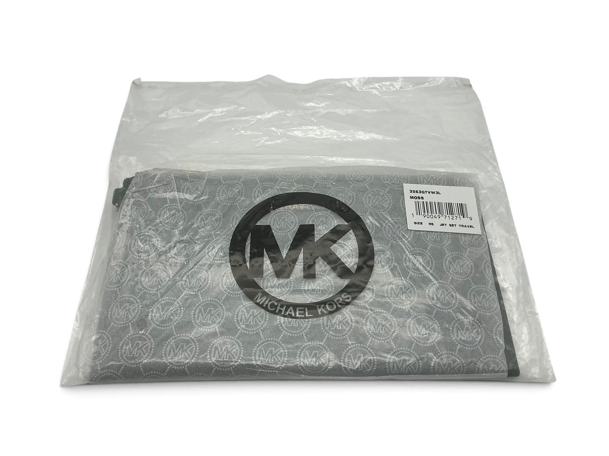 Michael Kors Jet Set Travel Leather Pochette – Moss Green (32S3GTVW3L)