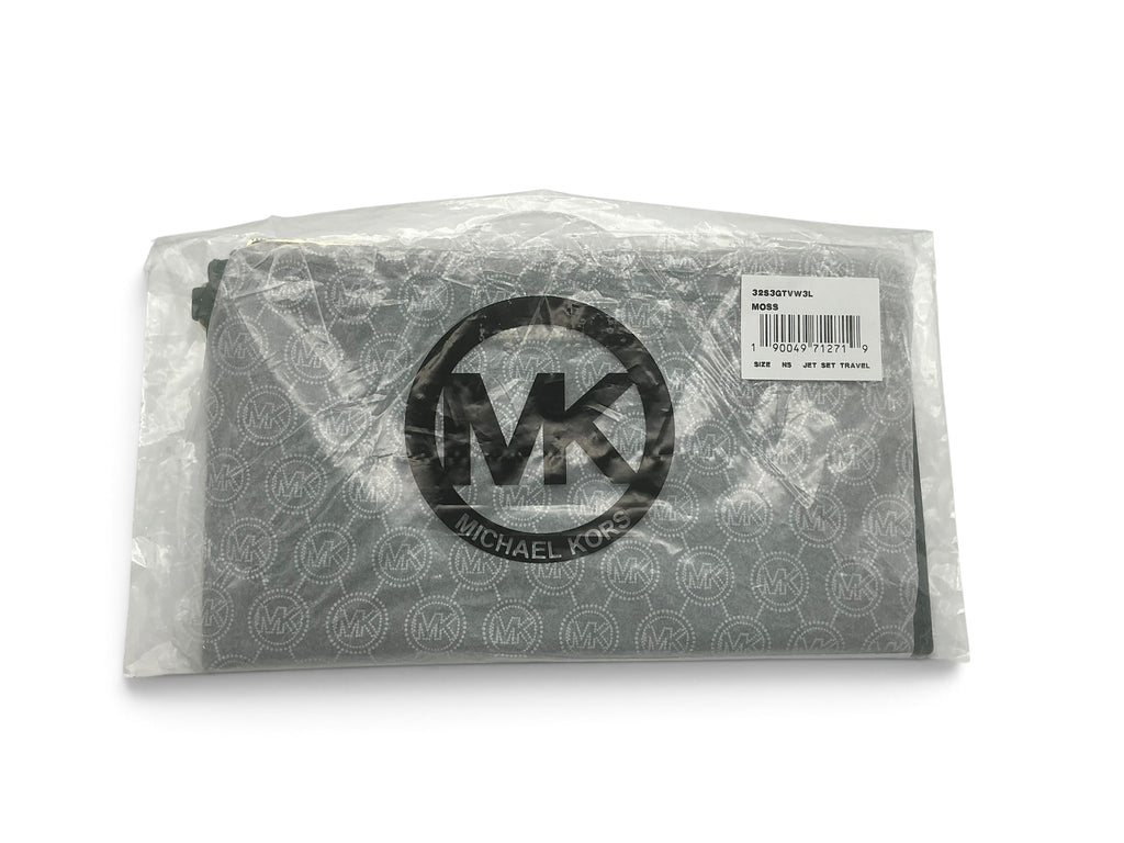Michael Kors Jet Set Travel Leather Pochette – Moss Green (32S3GTVW3L)
