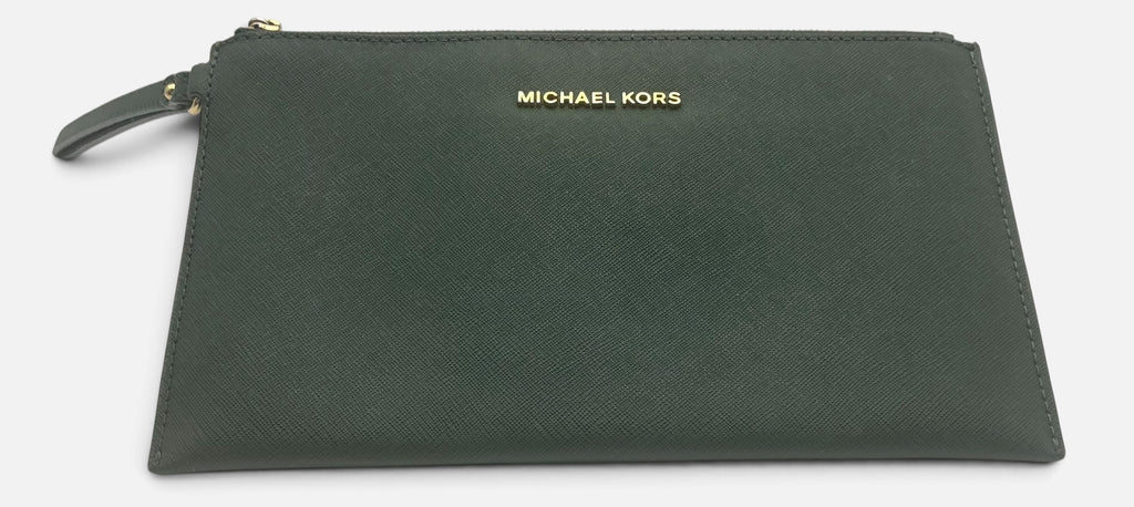 Michael Kors Jet Set Travel Leather Pochette – Moss Green (32S3GTVW3L)