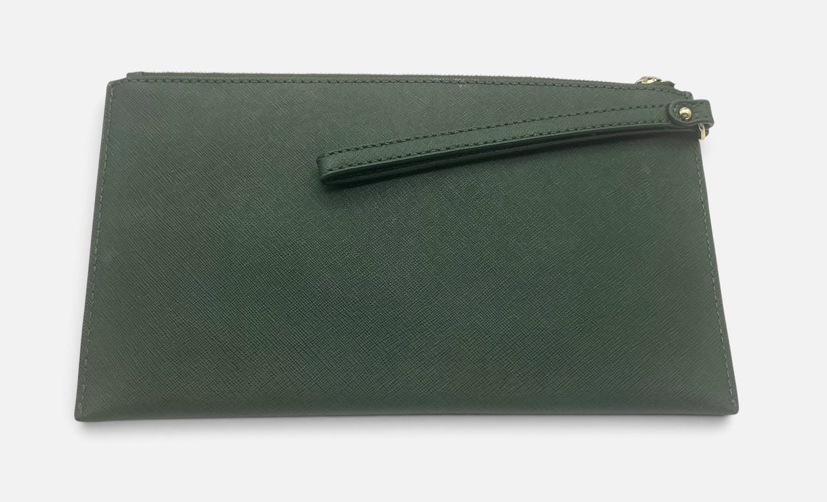 Michael Kors Jet Set Travel Leather Pochette – Moss Green (32S3GTVW3L)