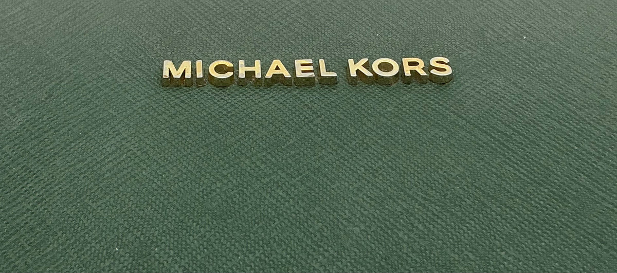 Michael Kors Jet Set Travel Leather Pochette – Moss Green (32S3GTVW3L)