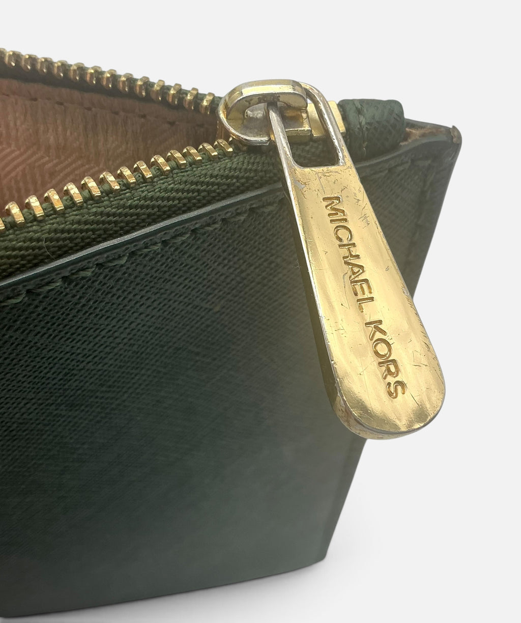 Michael Kors Jet Set Travel Leather Pochette – Moss Green (32S3GTVW3L)