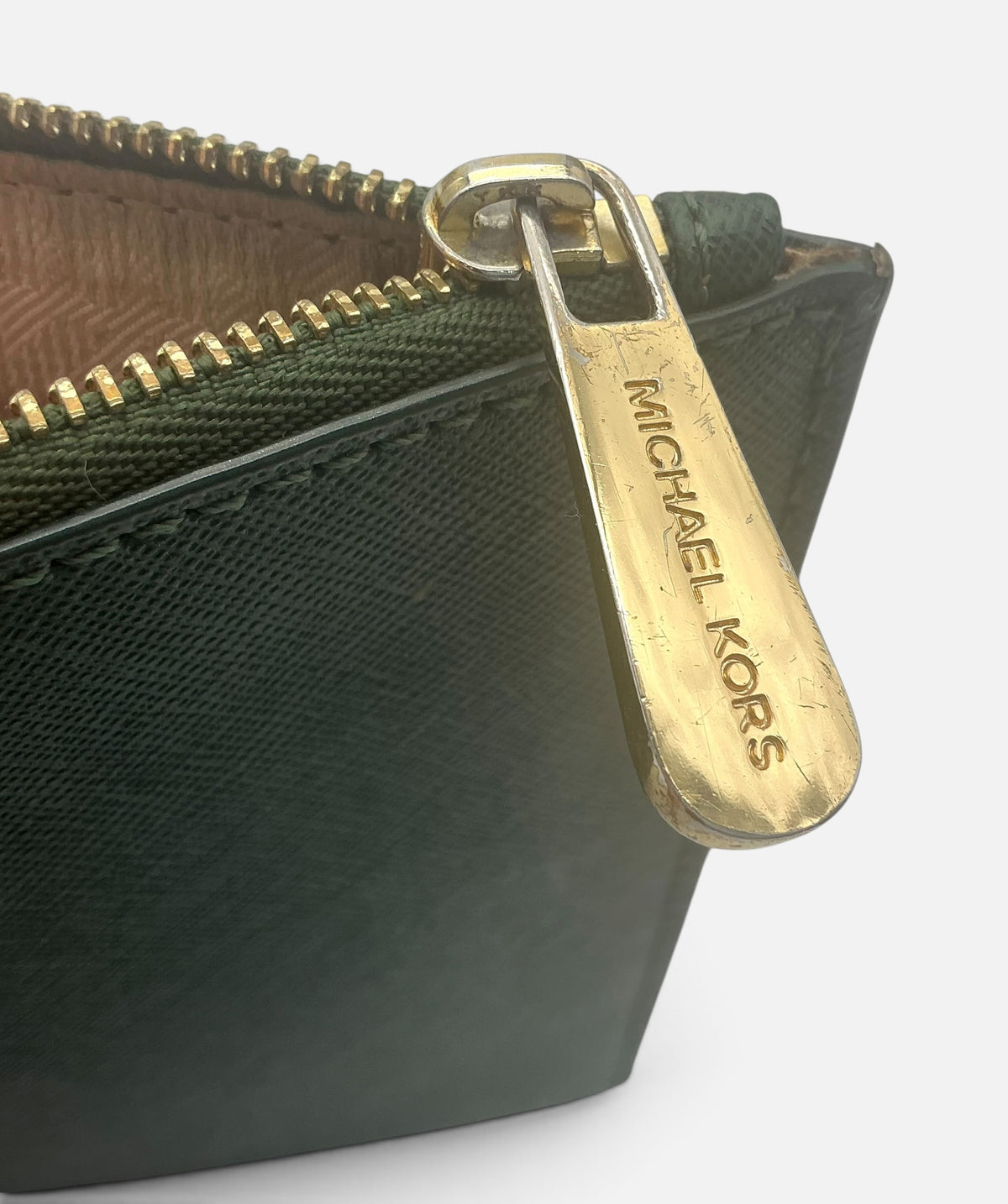 Michael Kors Jet Set Travel Leather Pochette – Moss Green (32S3GTVW3L)