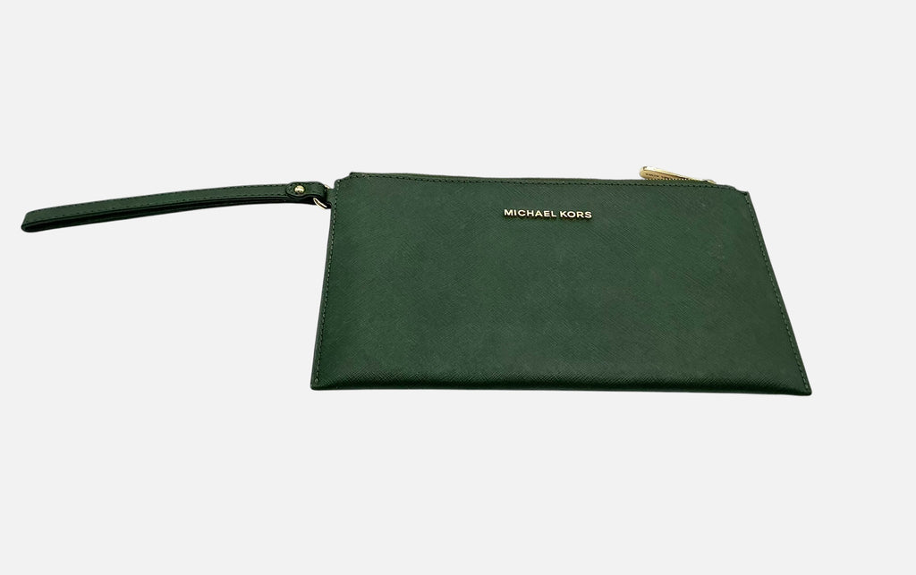 Michael Kors Jet Set Travel Leather Pochette – Moss Green (32S3GTVW3L)