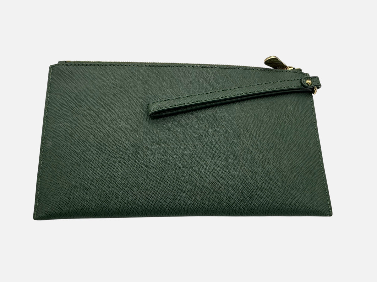 Michael Kors Jet Set Travel Leather Pochette – Moss Green (32S3GTVW3L)