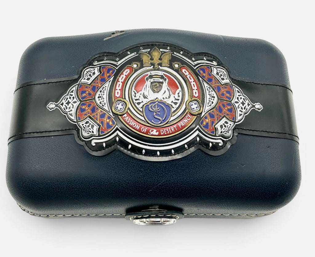 Designer Shaik Early Bespoke Watch Box Presentation Case – Ornate Crest, Rare