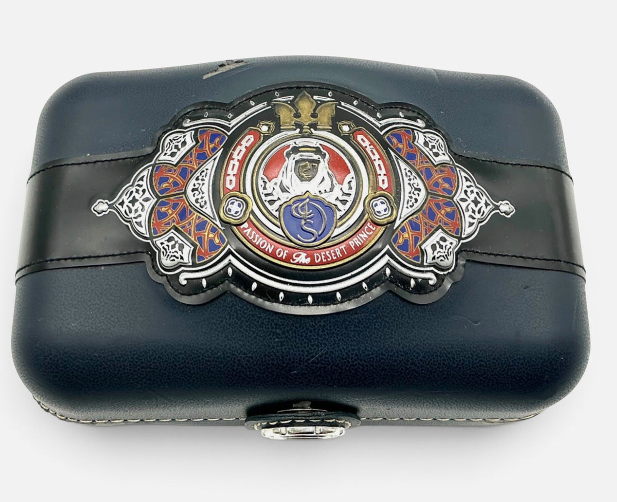 Designer Shaik Early Bespoke Watch Box Presentation Case – Ornate Crest, Rare