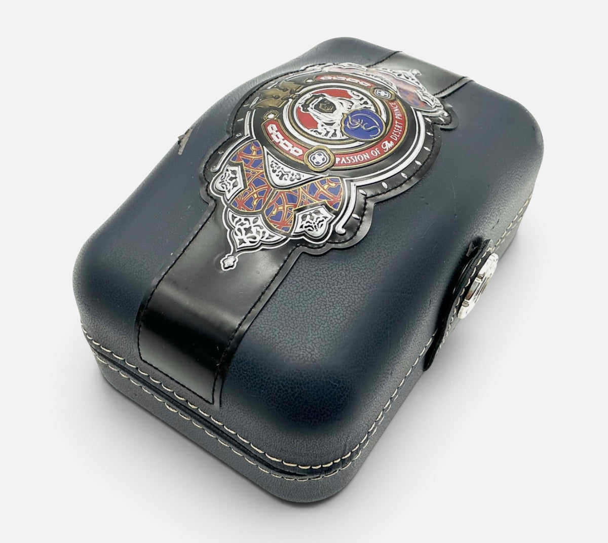 Designer Shaik Early Bespoke Watch Box Presentation Case – Ornate Crest, Rare