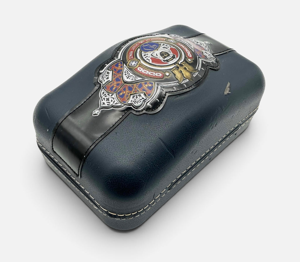 Designer Shaik Early Bespoke Watch Box Presentation Case – Ornate Crest, Rare
