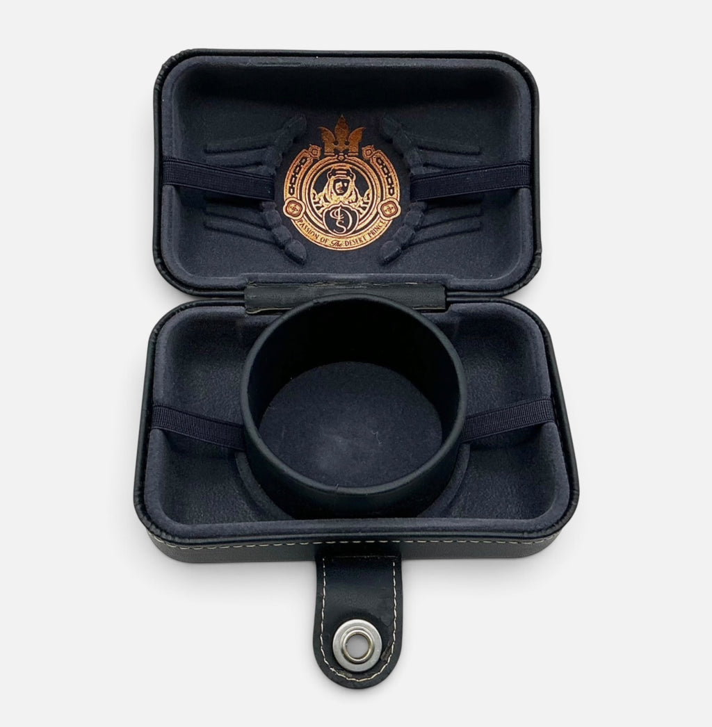 Designer Shaik Early Bespoke Watch Box Presentation Case – Ornate Crest, Rare