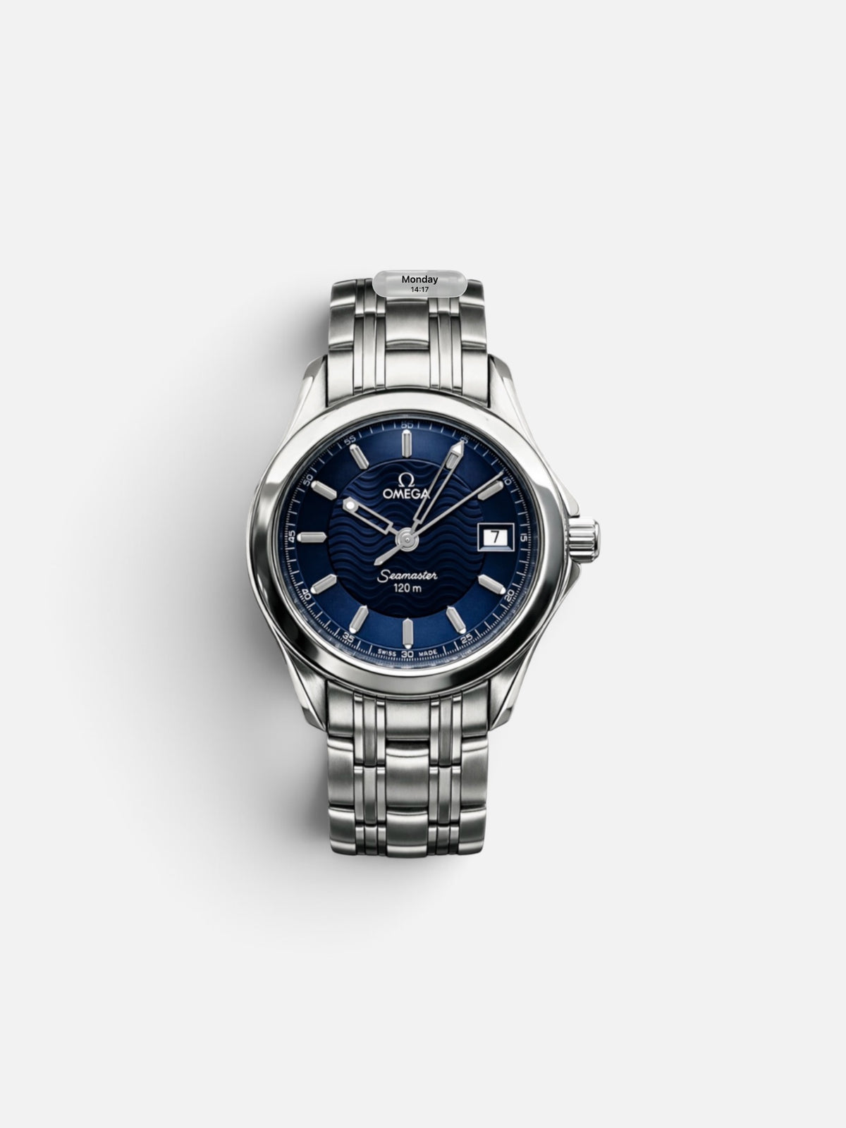 Vintage 1998 Omega Seamaster 120M Ladies Blue Wave 2581.81 • STS 2026 • Full Set