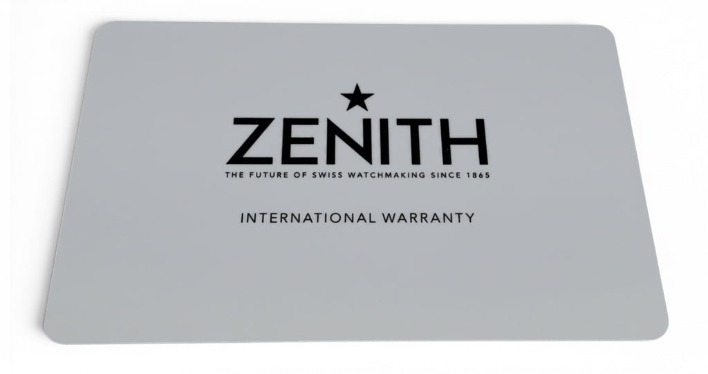 Zenith International Guarantee Card For Zenith Chronomaster Sport 41mm Automatic Chronograph Black Dial Stainless Steel – 03.3100.3600/21.M3100
