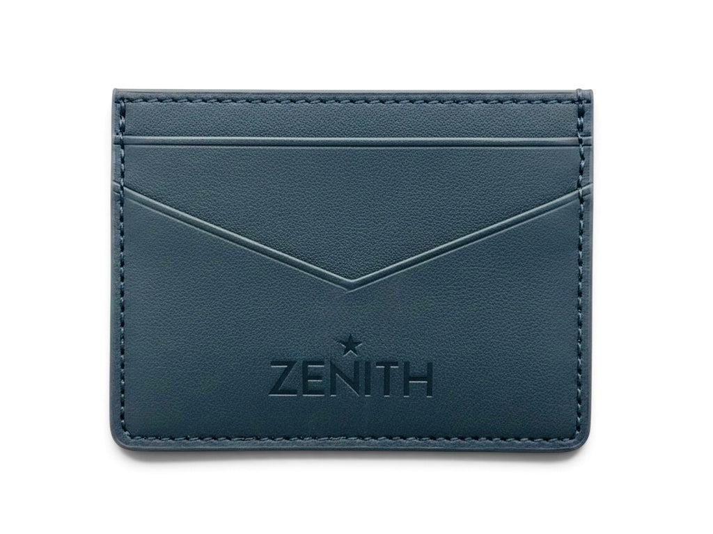 Genuine Zenith OEM Watch Accessory - Navy Blue Leather Card Holder – Unused Original Accessory