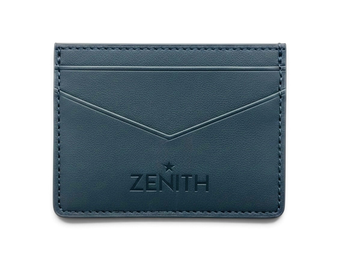 Genuine Zenith OEM Watch Accessory - Navy Blue Leather Card Holder – Unused Original Accessory