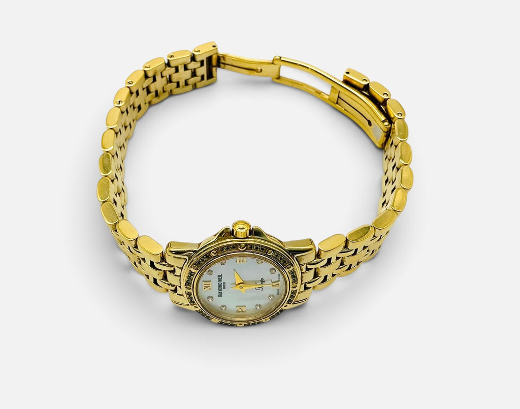 Raymond Weil Tango 5860 Ladies Diamond MOP Dial Gold-Plated Quartz Watch 22mm